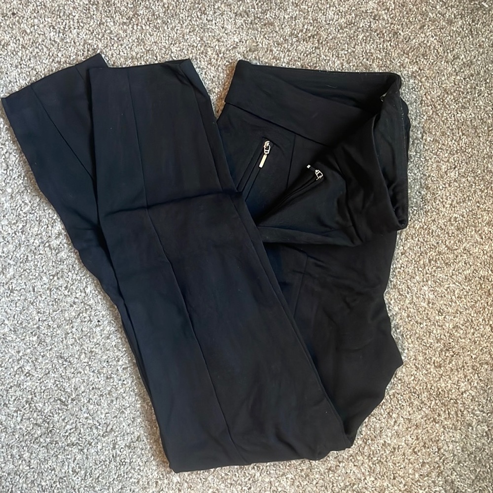 Black dress pants with zipper pockets